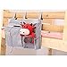 TOPWOOZU Bedside Organizer Caddy Hanging Storage Bag Holder 8 Pockets Bed Rails Dorm Rooms Bunk Beds Apartments Bathrooms Gray