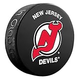 New Jersey Devils Basic Logo Souvenir Hockey Puck By Sher-Wood