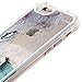 iPhone 5S Case,iPhone 5S Liquid Case,UZZO 3D Creative Cute Cartoon Dolphin Penguin Flower Fairy Print Flowing Liquid Floating Bling Glitter Sparkle Stars Hard Case for iPhone 5S (Penguin)