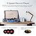 Vinyl Record Player, dodocool Vintage Turntable 3-Speed with Blue Tooth, Built in 2 Stereo Speakers, Vinyl to MP3 Converting/ RCA Line Out/ AUX / USB/ SD Input - Jean Style