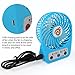 D-FantiX 3-inch Small Portable Fan 4 Speeds Rechargeable USB Desk Fan Personal Fan Mini Handheld Fan Battery Operated / USB Powered for Travel, Home and Office (Blue)