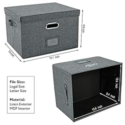JSungo File Box with 5 Hanging Filing