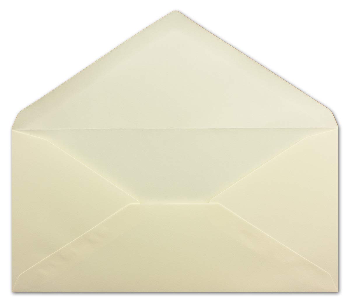 50 DIN long envelopes champagne (cream) 22 x 11 cm -120 g m² wet-glued postal envelopes without window ideal for Christmas greeting cards invitations from your Glüxx agent