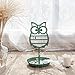 NIKKY HOME Earring Holder Stand Hanging Organizer Metal Jewelry Tree Cute Owl Ear Stud Holder Table Top Tower Rack with Ring Tray for Women Girls (134 Holes), Teal