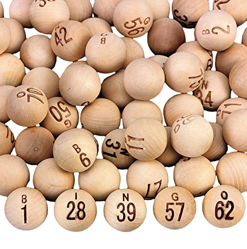 S & S weltweit W9509 Holz Bingo-Kugeln (75 Stück)