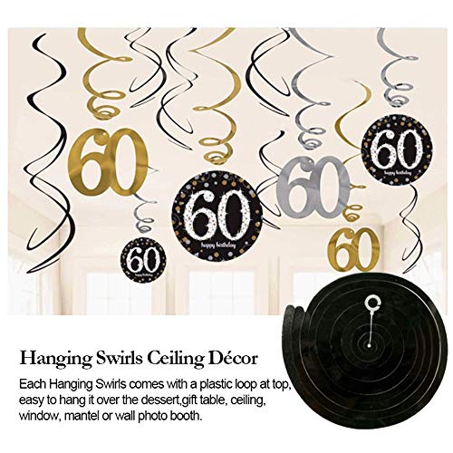 60th Birthday Decorations Kit For Men Women 60 Years Old