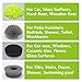 Phaewo Spin Scrubber with LED Display, Long Extension Handle Shower Cleaner, Including 2 Power Scrubber Brushes, 3 Mops, One Sponge and a Storage Rack, New Generation of Cleaning Supplies, White