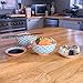 Nicola Spring 6X 10cm 3 Colours Hand-Printed Sauce Dish Set - Small Japanese Style Porcelain Salsa, Soy Dipping Plates