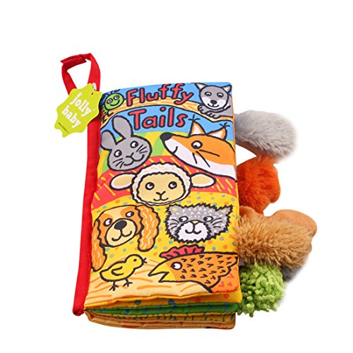 Hosim Soft Baby Animal Tails Cloth Book Soft Book Best Cloth Books Discovery Animal Tail Book - Early Learning & Education Books Toy (Fluffy Tails) - Thumbnail 3