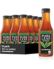 Pure Leaf Iced Tea, Unsweetened Black Tea, 18.5 Oz Bottles (12 Pack)