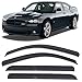 Window Visor Compatible with 2006-2010 Dodge Charger, Acrylic Smoke Tinted 4PCS by IKON MOTORSPORTS