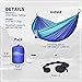 Forbidden Road Swing Camping Hammock 210D Nylon with Straps (Light Purple/Blue, Double)