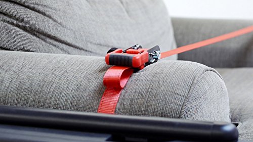 Erickson 31423 Sliding Ratchet Strap (with Cap Locks, 1 1/4" x 8', 2000 lb.), 2 Pack