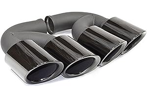 Car Exhaust Tailpipe for Porsche Cayenne GTS 2011 2012 2013 2014,Tail Pipe Muffler Tip Stainless Steel Muffler Exhaust Fashio