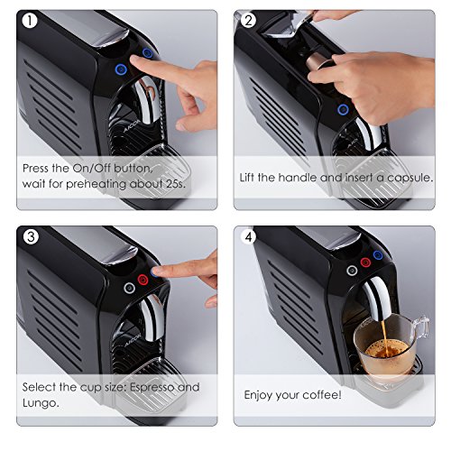 Nespresso Machine, Aicok Nespresso coffee machine, Fast Heat Coffee
