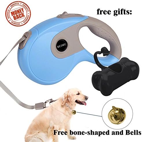 Retractable Dog Leash For Medium Dogs Dog Leashes For Large Dogs Small Breed With Light 26 Feet 2 6 4 Flexi Pink Cord Harness Metal Leather Chew Proof Flashlight Bag Dispenser (1)