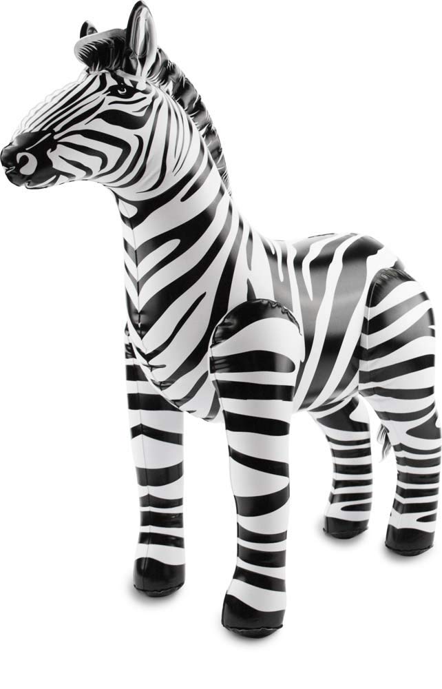 Folat 20273 Inflatable Zebra Black-White, Single, Standard Size