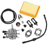 Hipa Carburetor with Air Filter Primer Bulb Fuel Repower Kit for STIHL FS120 FS200 FS250 FS300 FS350 FR350 FR450 FR480 String Trimmer