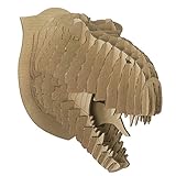 Cardboard Safari Recycled Cardboard Animal Taxidermy T-Rex Trophy Head Rex Brown Small