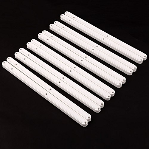6 Pairs Of Plastic Rail Drawer Runners For 17mm Grooved Drawers