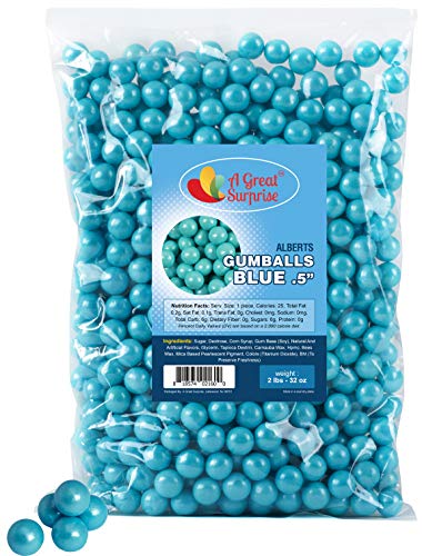 image for A Great Surprise Light Blue Gumballs for Candy Buffet - Apx. 620 Gumba