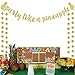 Gold Glitter Party Like A Pineapple Banner Bunting Garland for Luau Party Decorations Tropical Hawaiian Summer Themed Party Supplies