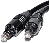 REALMAX&reg; Toslink Cable 1m 2m 3m 4m 5m 10m Digital Optical audio Gold Premium Quality supports all Toslink enabled devices and gadgets (1m Toslink Cable)