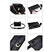 Rebecca Women Girls PU Leather Fanny Pack Casual Waist Bag Tassels Cell Phone Pocket with Removable Belt