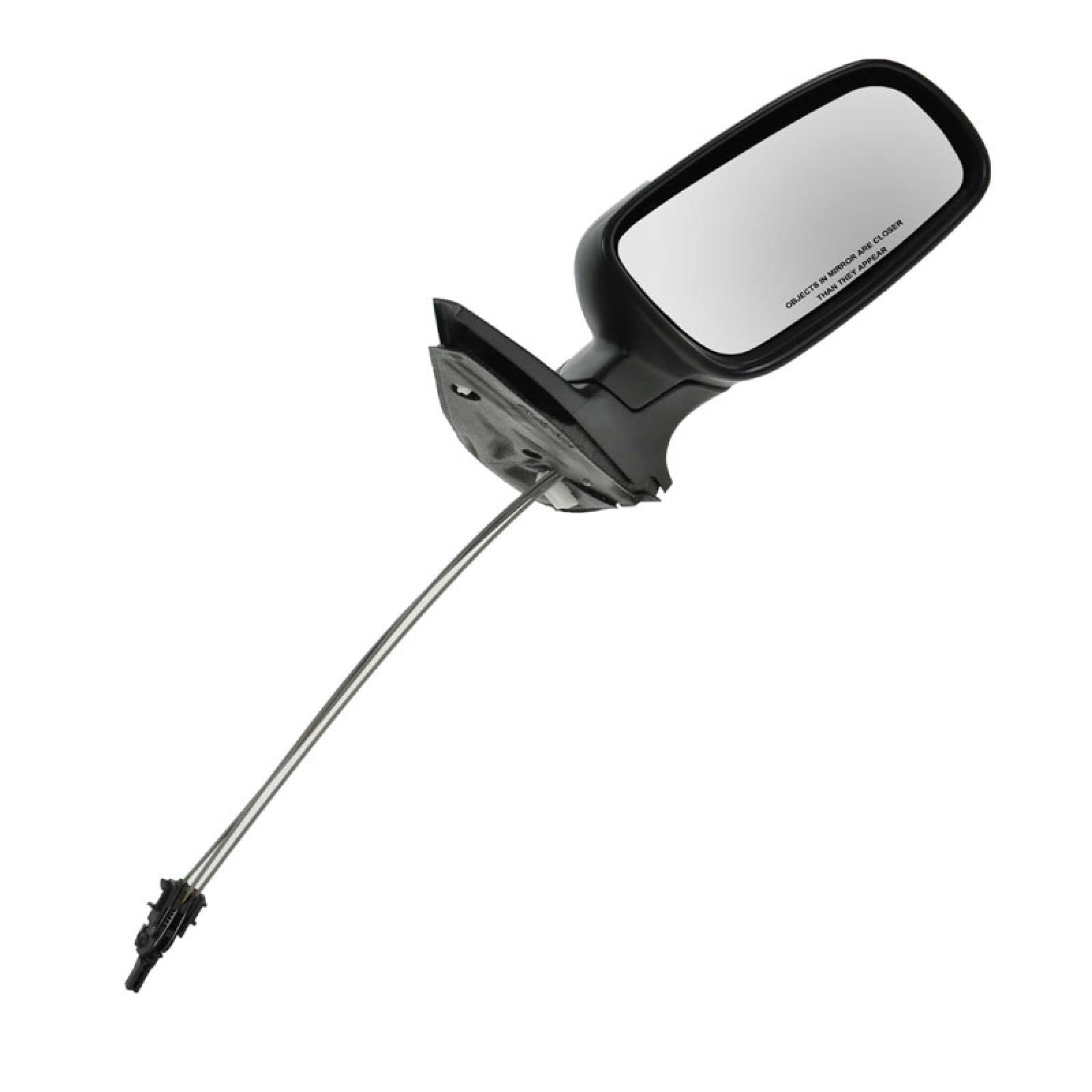TRQ Passenger Side Manual Mirror Paint to Match Smooth Black Compatible with 1999-2006 Volkswagen Golf 1999-2007 Jetta VW1321110 Image
