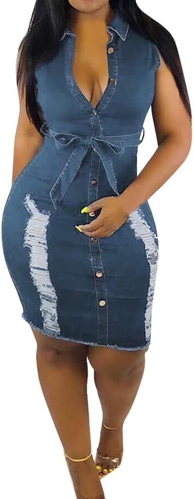 amazon plus size denim dresses