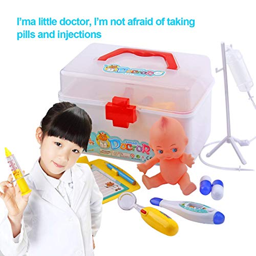 image for STONEKAE Doctor Kit for Kids, 25 Pieces Pretend-n-Play Dentist Medical
