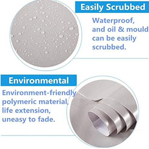 Jeeke Wallpaper Decor,No Taste And Waterproof Furniture Refurbished Stickers Removable(13 Kind Color option) (Mint Green)
