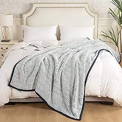 EMME Fuzzy Sherpa Throw Blanket 50"x60" Ultra Soft