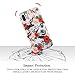 Dimaka Case for iPhone X and Xs, Cute Floral Flower Leaf Case, Dual Layer Covers for Girls, Sturdy and Protective Bumper for iPhone XR (Red/1)