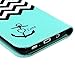 MOLLYCOOCLE Galaxy S7 Edge Case, Big Deals Stand Wallet Case Credit Card Holders Design Flip Folio TPU Soft Inner Bumper PU Leather Ultra-Slim Protective Cover for Samsung Galaxy S7 Edge, Wavy Anchor