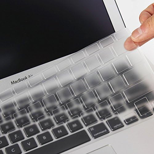 Deedose Silicone Keyboard Cover Skin for MacBook Pro 13" 15" 17" with or without Retina Display - Keyboard Covers for iMac Apple Wireless Bluetooth Kyeboard and MacBook Air 13" (Clear)