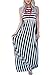 HOTAPEI Womens American Flag Striped Empire Waist Sleeveless Tank Long Maxi Dresses