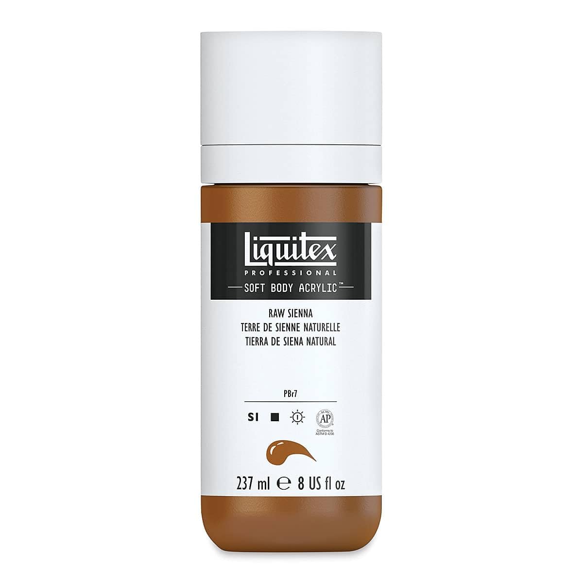 Liquitex Professional Soft Body Acrylic 8-oz Bottle, Raw Sienna