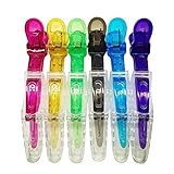 Croc Clips Plastic Alligator Hair Clips - Great for Hair Dressing and Salons! Set of 6 Sectioning Colored Crocodile Clips