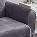 Modern Velvet Plush Recliner Slipcover. Strapless One Piece Stretch Recliner Cover. Recliner Cover for Living Room. Magnolia Collection Slipcover. (Recliner, Grey - Solid)
