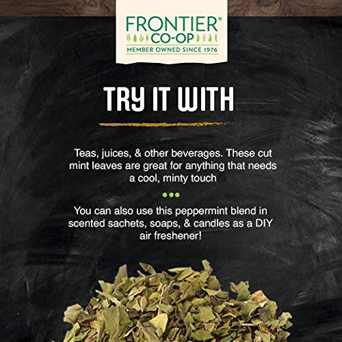Frontier Co-op Peppermint Leaf, Cut & Sifted, Kosher, Non-irradiated | 1 lb. Bulk Bag | Mentha x piperita