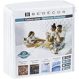 Twin Size Bedecor Mattress Protector - 100% Waterproof, Hypoallergenic - Premium Fitted Cotton Terry Cover - 10 Year Warranty
