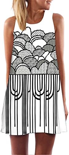 Summer Dress Floral Print Boho Dresses Women Casual Beach Sundress Sleeveless Chiffon Dress Vestidos