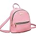 Duseedik Women Leather Backpack Girls School Rucksack College Shoulder Satchel Travel Bag Fashion Mini Cute Portable bag (Pink)