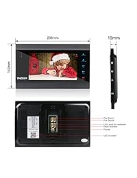 TMEZON 7" Monitor LCD WiFi Sistema de Video Intercom timbre para puerta de 1 unidades departamento Video teléfono Kits de Bell Apoyo Vigilancia, Desbloquear, Dual-Way IR Cámara Visión Nocturna 1- 1- visualización