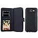 TabPow Galaxy J3 Emerge Case,Weave Zipper Cash Slot, Card Slots, Button, Leather Wallet Case Cover with Detachable Case Samsung Galaxy J3 Prime/Galaxy J3 Emerge/Amp Prime 2 - Weave Black