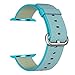 MXY WSETFD43E Apple Watch Band, Arbor Home 2016 Fine Woven Nylon Strap Replacement Wrist Classic Bracelet (42MM-Scuba Blue)