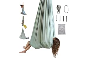 Saint Esen's Sensory Swing - Indoor & Outdoor Compression Therapy Swing with 360° Swivel Hardware, Double-Layer Ceiling Swing for Kids and Adults with Autism - Up to 200 Lbs