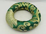 F773 Silk Brocade Ring Cushion Pillow for Tibetan Singing Bowl Hand Made in Nepal