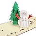 Christmas Cards 3D Pop Up Handmade Holiday Greeting Cards - 6 Cards & Envelopes